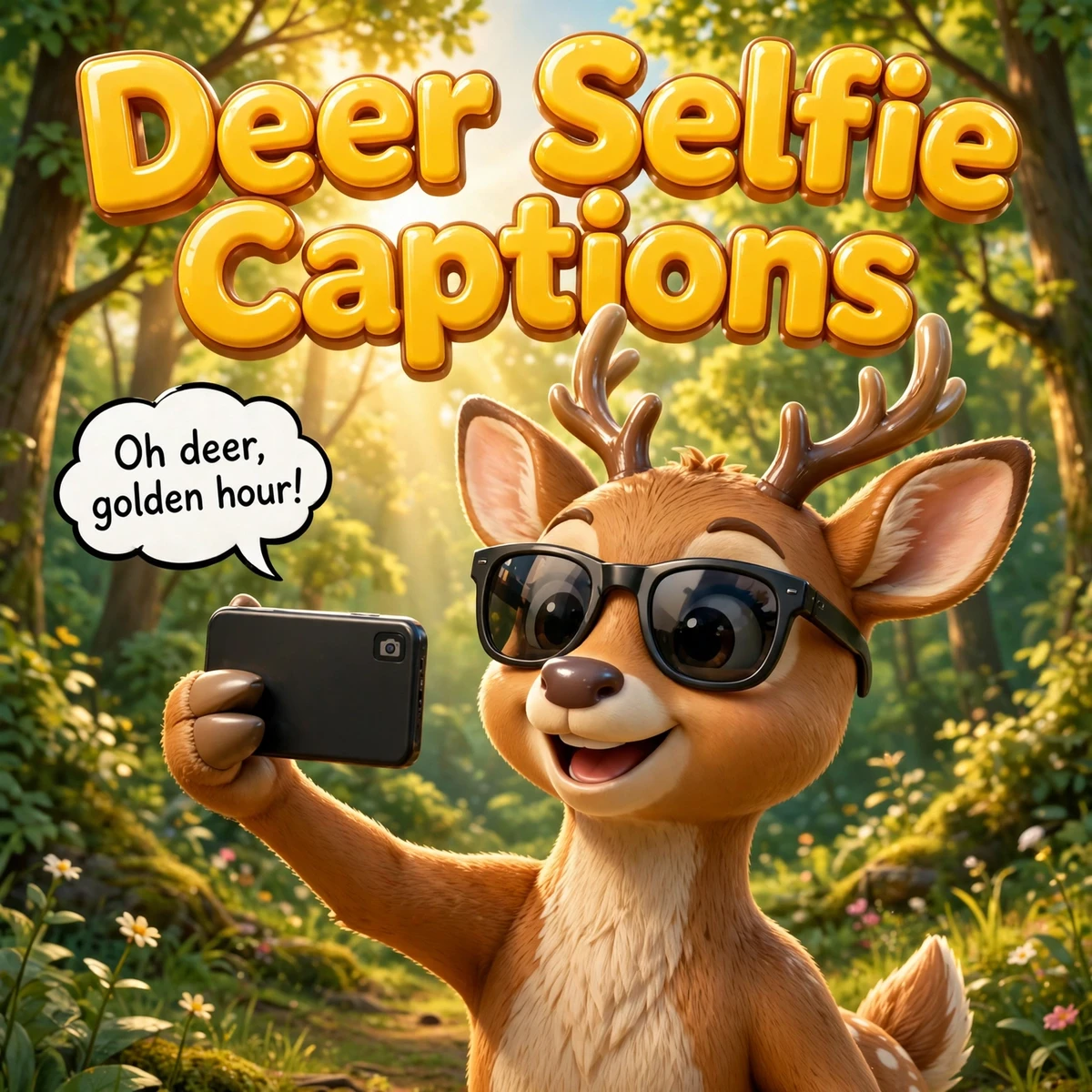 Funny deer puns for Instagram captions